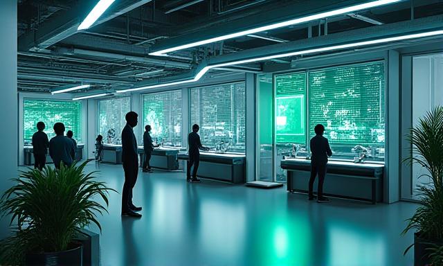 Laboratorio de IA y robótica de MarAI Solutions en Madrid